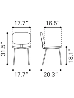 Worcester Dining Chair - 2 Chairs Per Order By ZUO -Cramer Sales Store 101717 line bfd19112 f182 4182 8575 efb8909343dd
