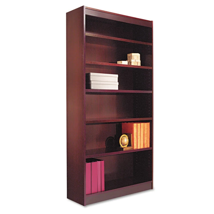 Alera Square Corner Wood Veneer Bookcase - ALEBCS 2 Alera Square Corner Wood Veneer Bookcase - ALEBCS - Image 2