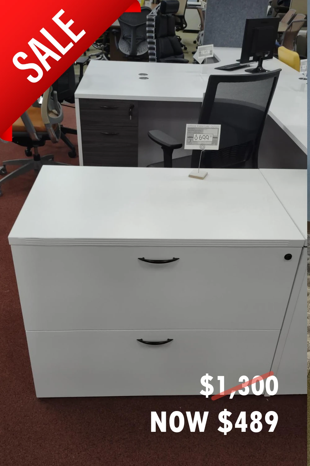 Napa Series - White Two Door Storage Cabinet 1 Napa Series - White Two Door Storage Cabinet