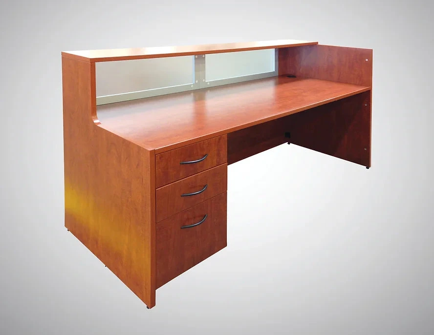 Maverick Custom Glass Reception Desk 2 Maverick Custom Glass Reception Desk - Image 2