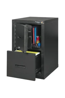 FireKing FireShield - Space-Saving Vertical File Cabinet With Safe - 2S1822-DBSSF