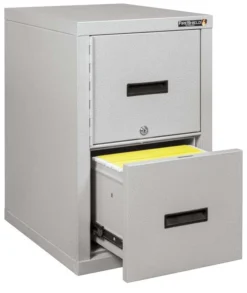 FireKing FireShield - Space-Saving Vertical File Cabinet With Safe - 2S1822-DBSSF -Cramer Sales Store 2S1822 DDSSF right angled with b