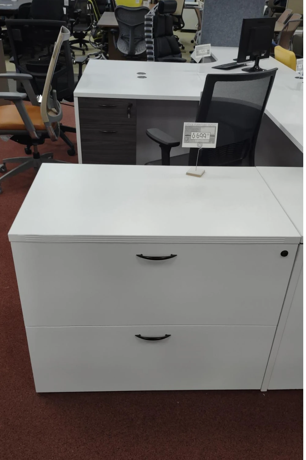 Napa Series - White Two Door Storage Cabinet 2 Napa Series - White Two Door Storage Cabinet - Image 2