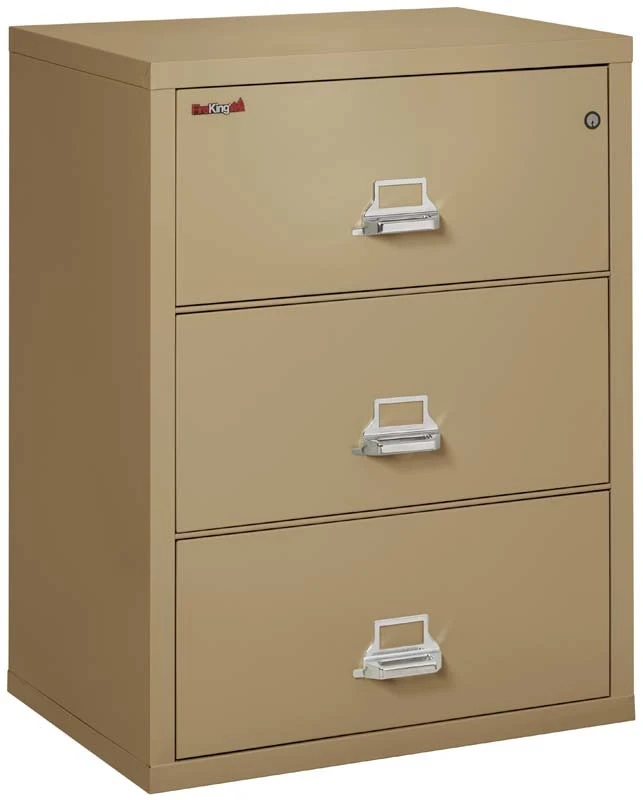 FireKing 3 Drawers Lateral 31" Wide Classic High Security Lateral File Cabinet - 3-3122-C 5 FireKing 3 Drawers Lateral 31" Wide Classic High Security Lateral File Cabinet - 3-3122-C - Image 5