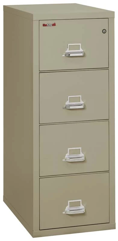 FireKing 4 Drawers Letter 31 1/2" Depth Classic High Security Vertical File Cabinet - 4-1831-C 3 FireKing 4 Drawers Letter 31 1/2" Depth Classic High Security Vertical File Cabinet - 4-1831-C - Image 3