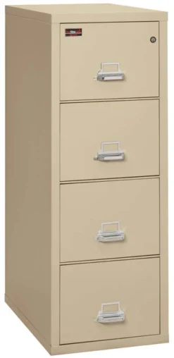 FireKing 4 Drawers Letter 31" Depth 2 Hour Vertical High-Security File Cabinet - 4-1956 -Cramer Sales Store 4 1956 C2PA closed