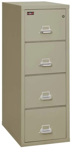 FireKing 4 Drawers Letter 31" Depth 2 Hour Vertical High-Security File Cabinet - 4-1956 -Cramer Sales Store 4 1956 C2PE closed