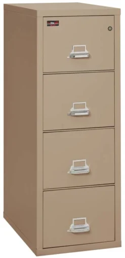 FireKing 4 Drawers Letter 31" Depth 2 Hour Vertical High-Security File Cabinet - 4-1956 -Cramer Sales Store 4 1956 C2TA closed
