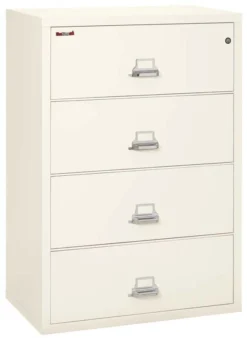 FireKing 4 Drawers Lateral 38" Wide Classic High Security Lateral File Cabinet - 4-3822-C -Cramer Sales Store 4 3822 CIW closed 3b09c056 2ef6 488b b428 363f1f97f5fe