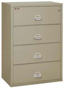 FireKing 4 Drawers Lateral 38" Wide Classic High Security Lateral File Cabinet - 4-3822-C -Cramer Sales Store 4 3822 CPE closed
