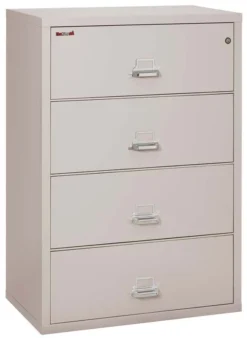 FireKing 4 Drawers Lateral 38" Wide Classic High Security Lateral File Cabinet - 4-3822-C -Cramer Sales Store 4 3822 CPL closed Pn