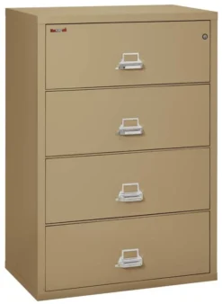 FireKing 4 Drawers Lateral 38" Wide Classic High Security Lateral File Cabinet - 4-3822-C -Cramer Sales Store 4 3822 CSA closed