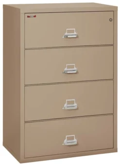 FireKing 4 Drawers Lateral 38" Wide Classic High Security Lateral File Cabinet - 4-3822-C -Cramer Sales Store 4 3822 CTA closed