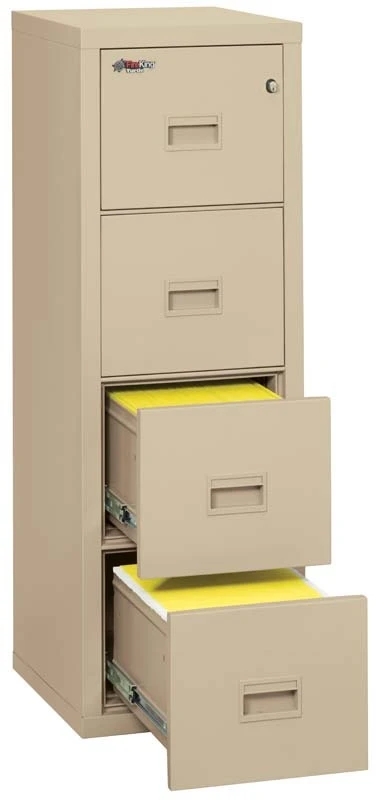 FireKing 4 Drawers Let/Leg. 22" Depth Turtle - Space-Saving Vertical File Cabinet - 4R1822-C 3 FireKing 4 Drawers Let/Leg. 22" Depth Turtle - Space-Saving Vertical File Cabinet - 4R1822-C - Image 3