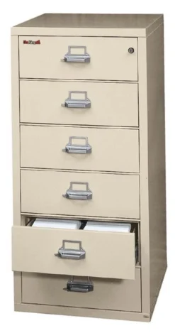 FireKing 6 Drawers Card, Check And Note Files - 6-2552-C 8 FireKing 6 Drawers Card, Check And Note Files - 6-2552-C -Cramer Sales Store 6 2552 CPA open with 2 section i