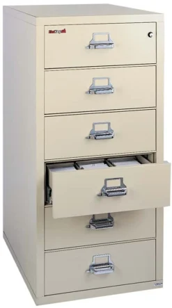 FireKing 6 Drawers Card, Check And Note Files - 6-2552-C 7 FireKing 6 Drawers Card, Check And Note Files - 6-2552-C -Cramer Sales Store 6 2552 CPA open with 3 section i 2