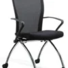 NESTING CHAIR W/ARMS-BLACK