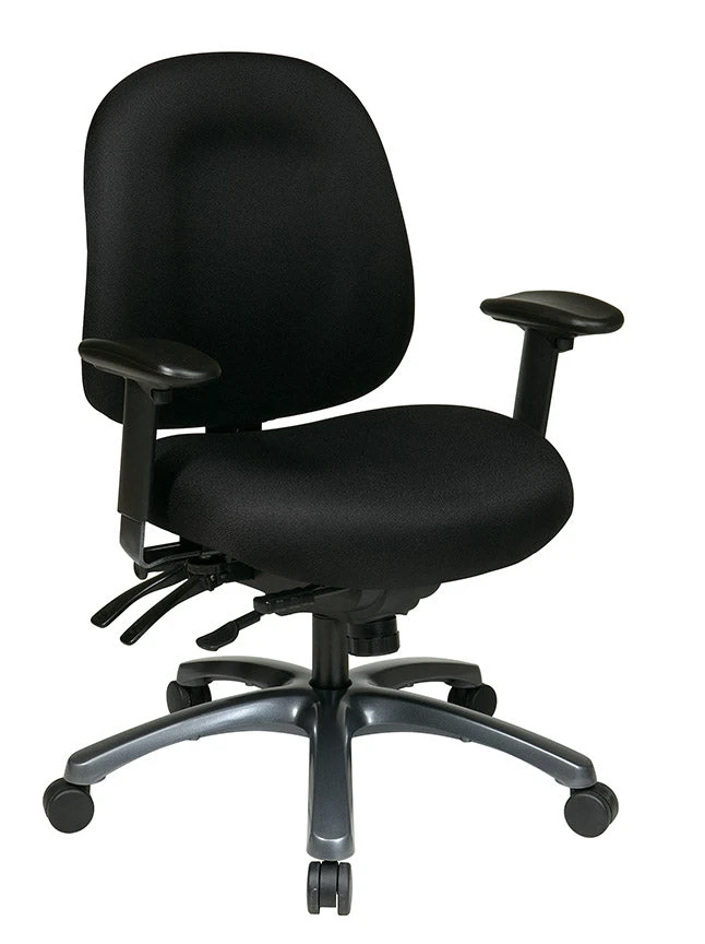 Pro Line II By Office Star Products MULTI-FUNCTION MID BACK CHAIR WITH SEAT SLIDER AND TITANIUM FINISH BASE - 8512 1 Pro Line II By Office Star Products MULTI-FUNCTION MID BACK CHAIR WITH SEAT SLIDER AND TITANIUM FINISH BASE - 8512