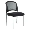 Pro Line II By Office Star Products TITANIUM FINISH BLACK VISITORS CHAIR WITH PROGRID BACK AND STRAIGHT LEGS - 86724R-30