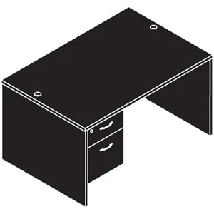 CHERRYMAN AMBER SINGLE PEDESTAL DESK AMSP 2 CHERRYMAN AMBER SINGLE PEDESTAL DESK AMSP - Image 2