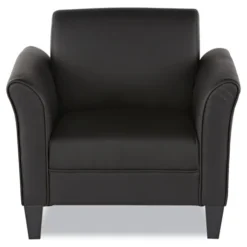 Alera Reception Lounge Series Club Sofa, Black/Black Leather ALERL23LS10B -Cramer Sales Store Alera ALERL23LS10B 2 879ea030 b8b4 412b 804f 7ceeec37c8d1