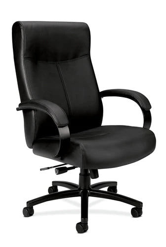 HON Basyx HVL685 Big & Tall Leather Chair, Black -Cramer Sales Store Basyx BSXVL685SB11 2
