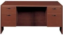 Cherryman Amber Rectangular Desk With Hanging Pedestals