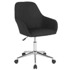 FLASH Cortana Home And Office Mid-Back Chair - DS-8012LB-GG -Cramer Sales Store DS 8012LB BLK F GG