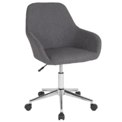 FLASH Cortana Home And Office Mid-Back Chair - DS-8012LB-GG -Cramer Sales Store DS 8012LB DGY F GG