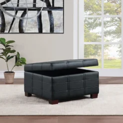 Ave Six By Office Star Products DETOUR STRAP STORAGE OTTOMAN WITH TRAY - DTR3030S -Cramer Sales Store DTR3030S B18 Rmset1 1