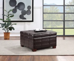 Ave Six By Office Star Products DETOUR STRAP STORAGE OTTOMAN WITH TRAY - DTR3030S -Cramer Sales Store DTR3030S E34 Room Set 1