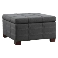 Ave Six By Office Star Products DETOUR STRAP STORAGE OTTOMAN WITH TRAY - DTR3030S -Cramer Sales Store DTR3030S K26 Main 1