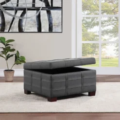 Ave Six By Office Star Products DETOUR STRAP STORAGE OTTOMAN WITH TRAY - DTR3030S -Cramer Sales Store DTR3030S K26 rmset 1 1