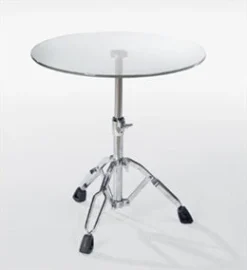 Drum Table W/ Glass Top By Eurostyle