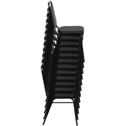 FLASH FURNITURE HERCULES Series Trapezoidal Back Stacking Banquet Chair In Black Vinyl - Black Frame 19 FLASH FURNITURE HERCULES Series Trapezoidal Back Stacking Banquet Chair In Black Vinyl - Black Frame -Cramer Sales Store FD BHF 2 GG STACK12