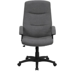 FLASH Rochelle High-Back Gray Fabric Executive Swivel Office Chair - BT-134A-GY-GG -Cramer Sales Store Flash BT 134A GY GG 4