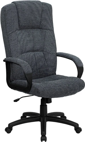 FLASH Rochelle High Back Navy Blue Fabric Executive Swivel Office Chair With Arms - BT-9022-GG 2 FLASH Rochelle High Back Navy Blue Fabric Executive Swivel Office Chair With Arms - BT-9022-GG - Image 2