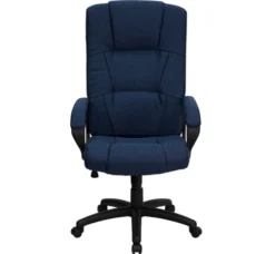 FLASH Rochelle High Back Navy Blue Fabric Executive Swivel Office Chair With Arms - BT-9022-GG 9 FLASH Rochelle High Back Navy Blue Fabric Executive Swivel Office Chair With Arms - BT-9022-GG -Cramer Sales Store Flash BT 9022 BL GG 4