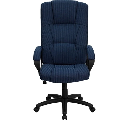 FLASH Rochelle High Back Navy Blue Fabric Executive Swivel Office Chair With Arms - BT-9022-GG 4 FLASH Rochelle High Back Navy Blue Fabric Executive Swivel Office Chair With Arms - BT-9022-GG - Image 4