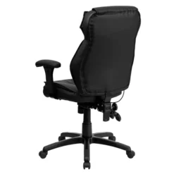 FLASH Hansel High Back Black LeatherSoft Multifunction Executive Swivel Ergonomic Office Chair With Lumbar Support Knob With Arms - BT-9835H-GG 12 FLASH Hansel High Back Black LeatherSoft Multifunction Executive Swivel Ergonomic Office Chair With Lumbar Support Knob With Arms - BT-9835H-GG -Cramer Sales Store Flash BT 9835H GG 5