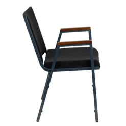 FLASH HERCULES Series Heavy Duty Fabric Stack Chair With Arms - XU-60154-GG -Cramer Sales Store Flash XU 60154 BK GG 3