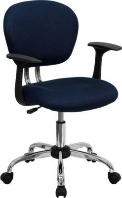 FLASH Beverly Mid-Back Mesh Padded Swivel Task Office Chair - H-2376-F-GG