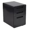 FLASH Wren Ergonomic 3-Drawer Mobile Locking Filing Cabinet With Anti-Tilt Mechanism And Hanging Drawer For Legal & Letter Files