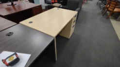 USED Small Maple Desk With Pedestal. 47"W X 30"D X 29"H -Cramer Sales Store IMG 20230117 150102467