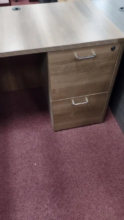 USED Maverick L-Shape African Walnut Desk -Cramer Sales Store IMG 20230117 151126003