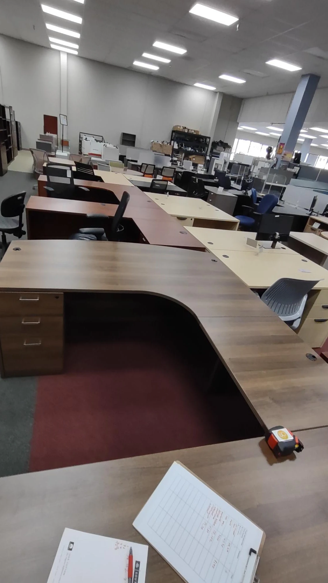 USED Cherryman L-Shape Desk With Walnut African Wood 4 USED Cherryman L-Shape Desk With Walnut African Wood - Image 4