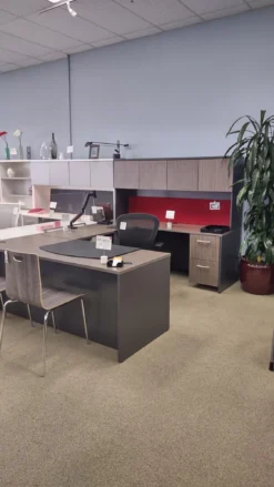 Monterey Desk Shell 30"D X 66"W With Pedestal -Cramer Sales Store IMG 20230426 141317665 HDR