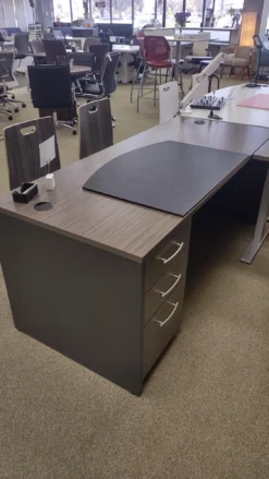 Monterey Desk Shell 30"D X 66"W With Pedestal -Cramer Sales Store IMG 20230426 141347173 HDR