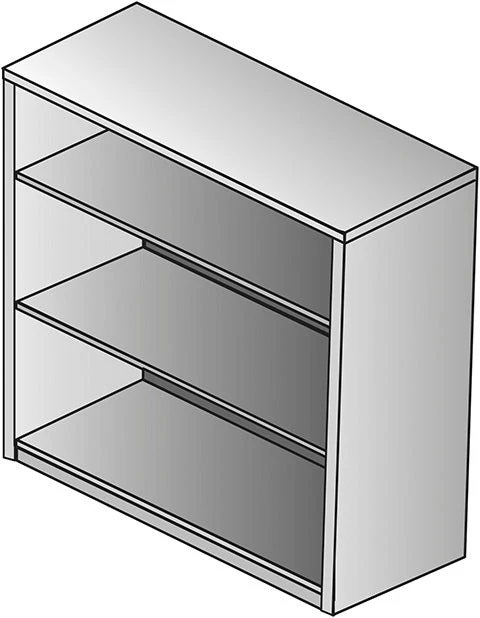 Office Star Products KENWOOD 3-SHELF BOOKCASE/HUTCH, 42" HIGH - KEN-55 2 Office Star Products KENWOOD 3-SHELF BOOKCASE/HUTCH, 42" HIGH - KEN-55 - Image 2