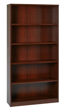 Office Star Products 36WX12DX72H 5-SHELF BOOKCASE WITH 1" THICK SHELVES - LBC361272 -Cramer Sales Store LBC361272 MAH Main 1